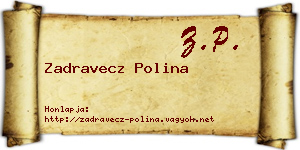 Zadravecz Polina névjegykártya